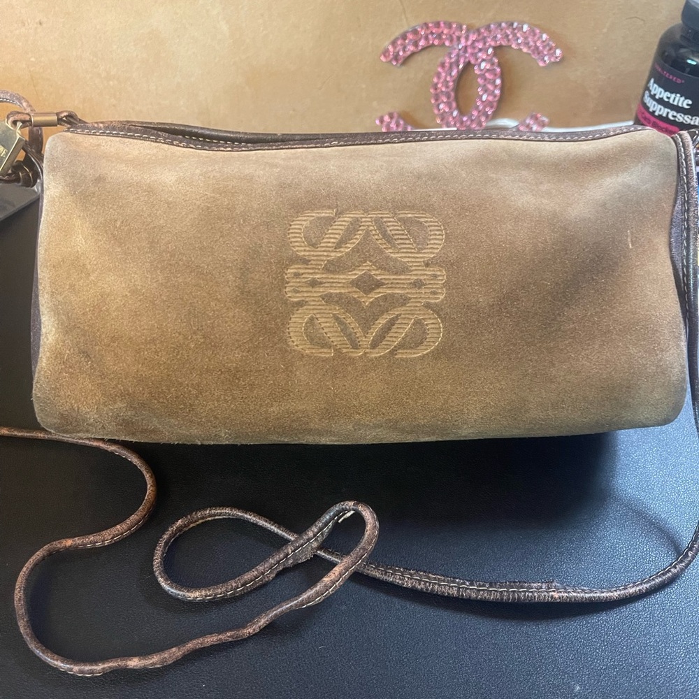 Authentic Loewe Suede & leather Designer Bag